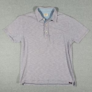 Faherty Brand Movement Polo Shirt Men's Size Medium Short Sleeve Cotton Pocket